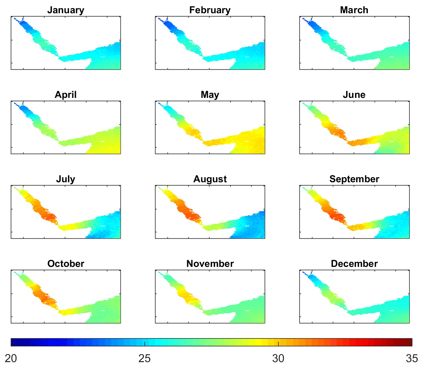 OS Temporal Evolution Of Temperatures In The Red Sea And The Gulf Of 